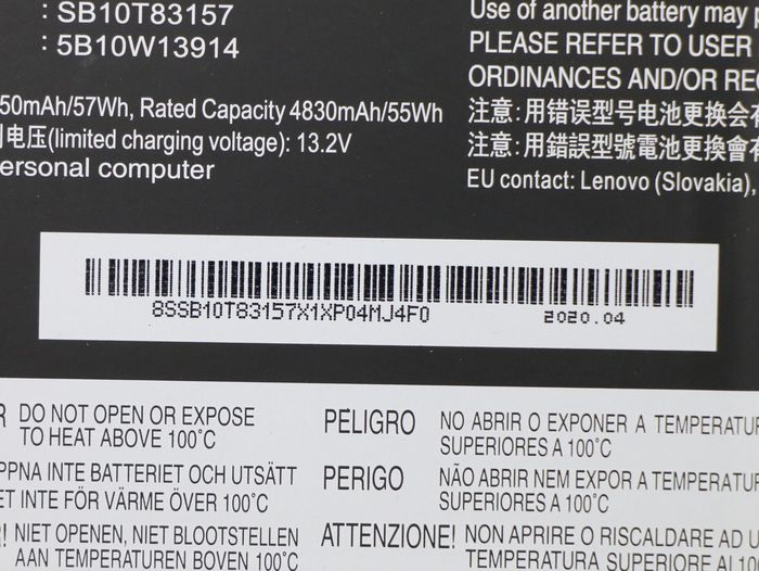 Lenovo Batería Interna de Iones de Litio 5B10W13914, 57Wh, 11.52V, para Lenovo ThinkPad P53S - Reemplazo de Larga Duración Lenovo Batería Interna de Iones de Litio 5B10W13914, 57Wh, 11.52V, para Lenovo ThinkPad P53S - Reemplazo de Larga Duración