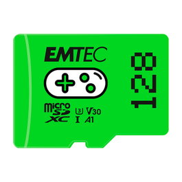 EMTEC Tarjeta MicroSDXC m128GB UHS-I U3 V30 A1 Gaming Verde