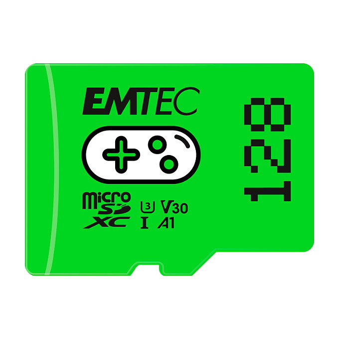 EMTEC Tarjeta MicroSDXC m128GB UHS-I U3 V30 A1 Gaming Verde EMTEC Tarjeta MicroSDXC m128GB UHS-I U3 V30 A1 Gaming Verde