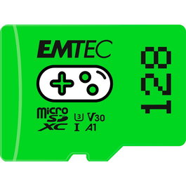 EMTEC Emtec 128 GB MicroSDXC UHS-I U3 V30 A1 Gaming Green - CARD Emtec m128GB