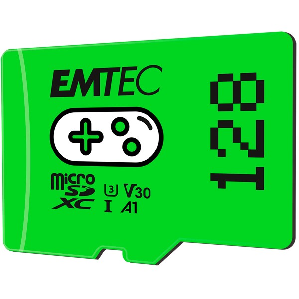EMTEC Emtec 128 GB MicroSDXC UHS-I U3 V30 A1 Gaming Green - CARD Emtec m128GB