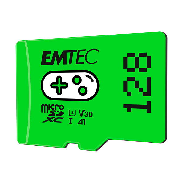 EMTEC Tarjeta MicroSDXC m128GB UHS-I U3 V30 A1 Gaming Verde EMTEC Tarjeta MicroSDXC m128GB UHS-I U3 V30 A1 Gaming Verde