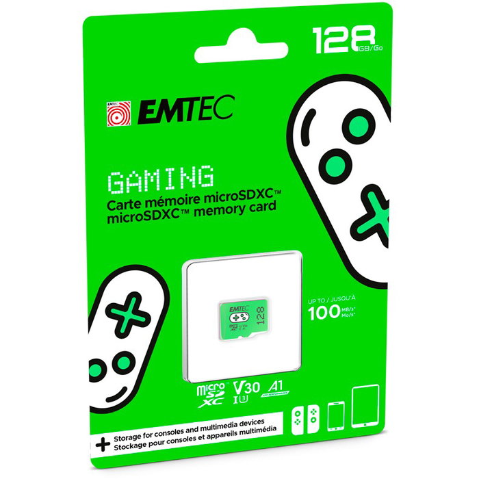 EMTEC Emtec 128 GB MicroSDXC UHS-I U3 V30 A1 Gaming Green - CARD Emtec m128GB
