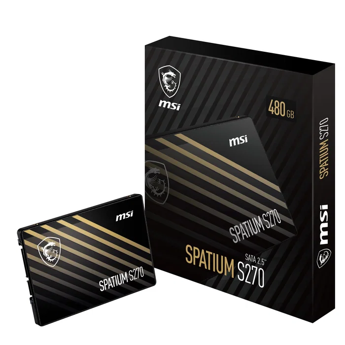 MSI Spatium S270 SSD SATA III 2.5" 480 GB 3D NAND - Disco duro interno sólido para PC/portátil MSI Spatium S270 SSD SATA III 2.5" 480 GB 3D NAND - Disco duro interno sólido para PC/portátil