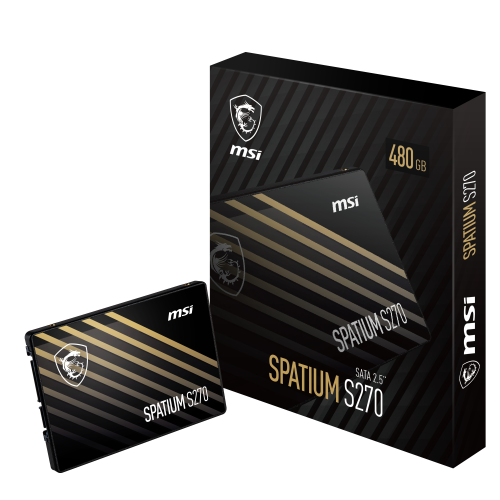 MSI Spatium S270 SSD SATA 2.5" 480GB, Serial ATA III, 3D NAND