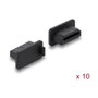 DeLOCK Cubierta antipolvo para HDMI-A hembra, 10 unidades, Silicona, Negro