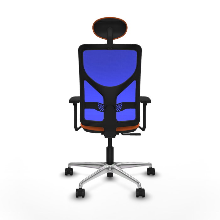 PIQUERAS Y CRESPO Silla de oficina Motilla con mecanismo Sincro, Naranja y Azul