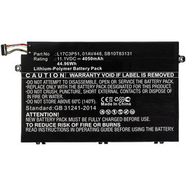 CoreParts Batería para Portátil Lenovo 39.96Wh Li-ion, 11.1V 3600mAh - Alta Calidad con 12 Meses de Garantía