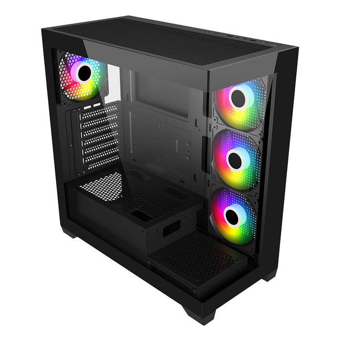 FSP M340-BA TG Black Midi Caja de PC