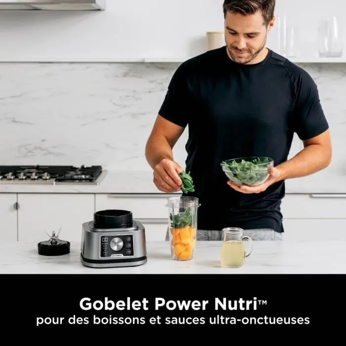 Ninja CB350EU Foodi Power Nutri 3 en 1, 1200 W, Plata