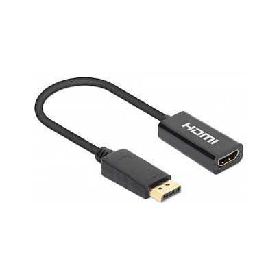 MANHATTAN Adaptador Activo DisplayPort 1.2 a HDMI 4K@60Hz Negro