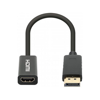 MANHATTAN Adaptador Activo DisplayPort 1.2 a HDMI 4K@60Hz Negro