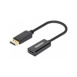 MANHATTAN Adaptador Activo DisplayPort 1.2 a HDMI 4K@60Hz Negro
