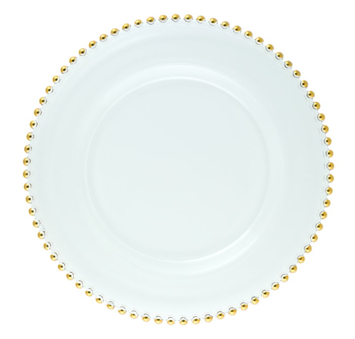 Le Coq Plato de Cristal con Acabados Oro Colección Helios Diámetro 21.5 cm para 6 Personas (6 Unidades) Le Coq Plato de Cristal con Acabados Oro Colección Helios Diámetro 21.5 cm para 6 Personas (6 Unidades)