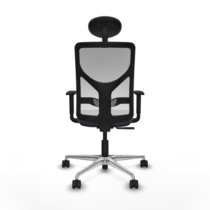 PIQUERAS Y CRESPO Silla de oficina Motilla con mecanismo Sincro, Gris oscuro y Blanco