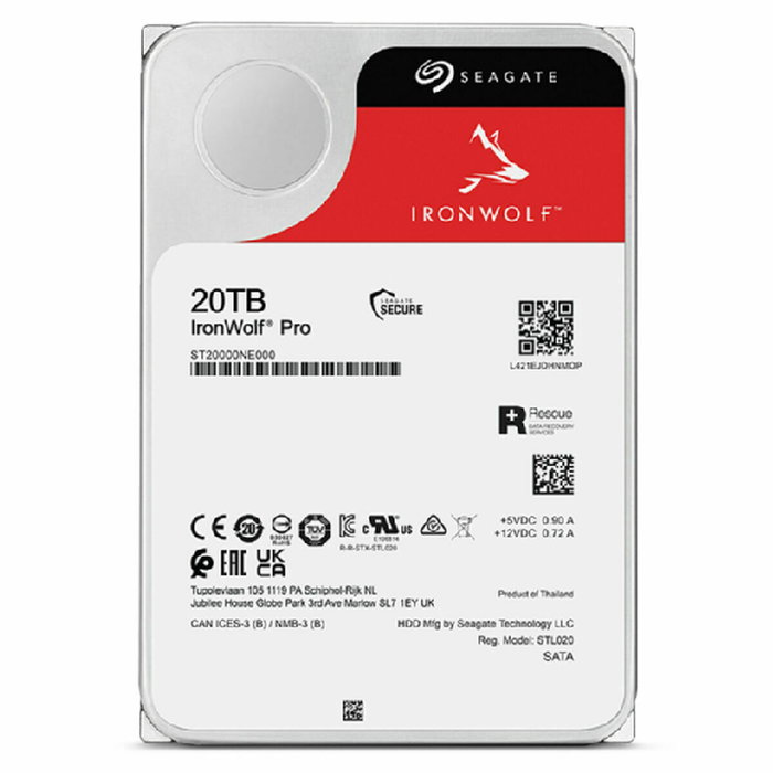 Seagate IronWolf Pro ST20000NT001 20 TB 7200 RPM 3.5 Pol. Seagate IronWolf Pro ST20000NT001 20 TB 7200 RPM 3.5 Pol.