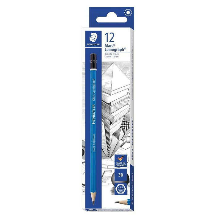 Staedtler Mars Lumograph 100 3B Caja de 12 unidades Staedtler Mars Lumograph 100 3B Caja de 12 unidades