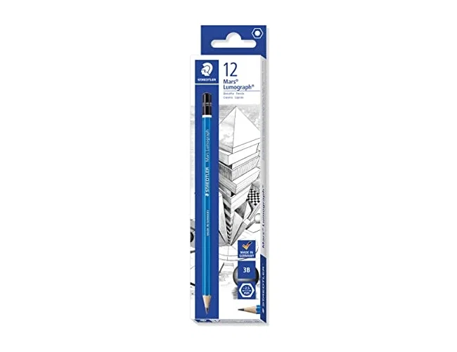 Staedtler Mars Lumograph Lápices de Grafito 3B, Caja de 12 Unidades