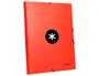 Antartik Carpeta de gomas tres solapas color rojo