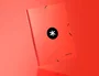 Antartik Carpeta de gomas tres solapas color rojo