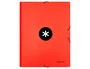 Antartik Carpeta de gomas tres solapas color rojo