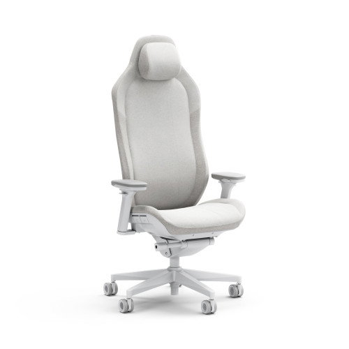 Fractal Design FD-CH-RE1F-02 Silla Gaming para PC, Asiento Acolchado Blanco, Respaldo de Malla, Ajustable 4D, Peso Máx. 125kg