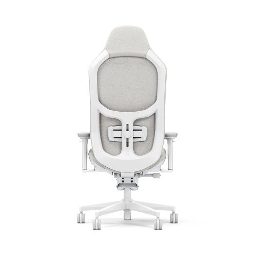 Fractal Design FD-CH-RE1F-02 Silla Gaming para PC, Asiento Acolchado Blanco, Respaldo de Malla, Ajustable 4D, Peso Máx. 125kg