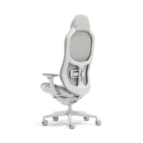 Fractal Design FD-CH-RE1F-02 Silla Gaming para PC, Asiento Acolchado Blanco, Respaldo de Malla, Ajustable 4D, Peso Máx. 125kg