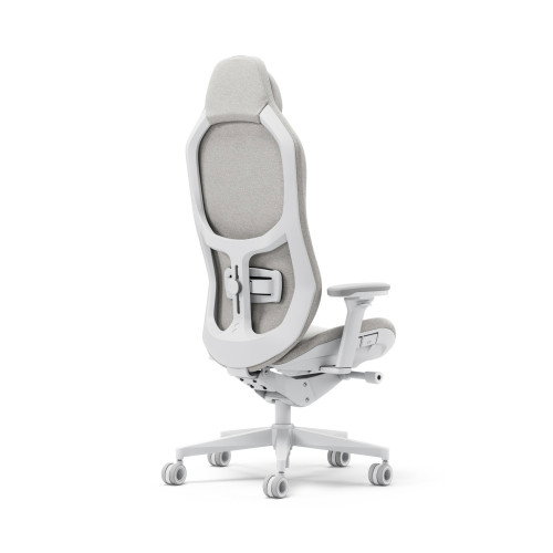 Fractal Design FD-CH-RE1F-02 Silla Gaming para PC, Asiento Acolchado Blanco, Respaldo de Malla, Ajustable 4D, Peso Máx. 125kg