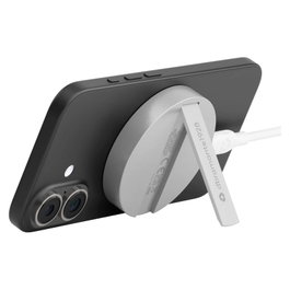 dbramante 1928 Cargador Inalámbrico CH15WLAL7263 MagSafe con Soporte, Aluminio, 25W, Qi2, Cable USB-C 2 m, Gris