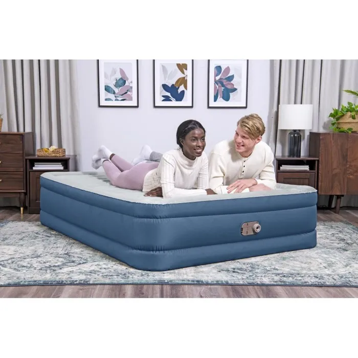 Bestway Cama Hinchable para 2 Personas, 203x152x46 cm, con Bomba Eléctrica Incorporada