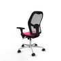 PIQUERAS Y CRESPO Silla de oficina Jorquera con mecanismo Sincro, Rosa y Gris