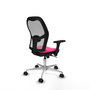 PIQUERAS Y CRESPO Silla de oficina Jorquera con mecanismo Sincro, Rosa y Gris