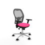 PIQUERAS Y CRESPO Silla de oficina Jorquera con mecanismo Sincro, Rosa y Gris