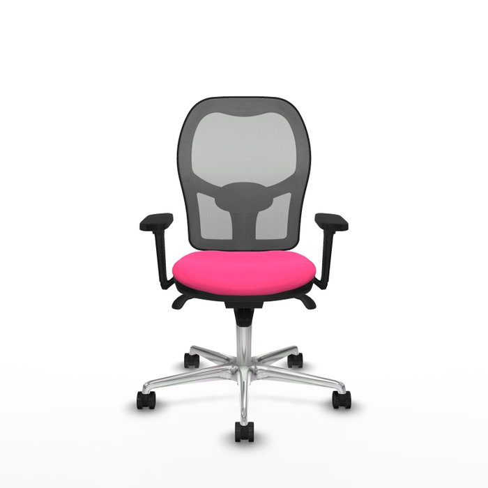 PIQUERAS Y CRESPO Silla de oficina Jorquera con mecanismo Sincro, Rosa y Gris