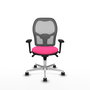 PIQUERAS Y CRESPO Silla de oficina Jorquera con mecanismo Sincro, Rosa y Gris