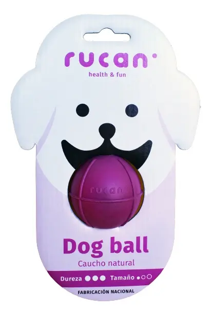 Rucan Pelota para Perros Pequeña Dureza Alta Lila 5cm