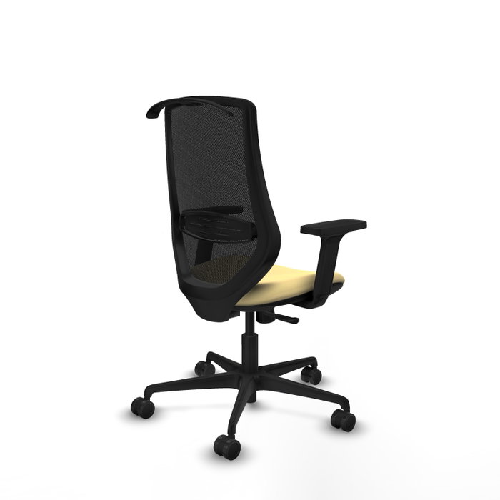 PIQUERAS Y CRESPO Silla de oficina Mardos con mecanismo Sincro, Crema y Negro