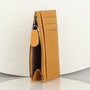 Zoozie Bags Billetera de Cuero Genuino Amarillo para Mujer con 8 Tarjeteros Hecha a Mano 8.5 x 11 cm