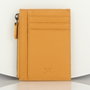 Zoozie Bags Billetera de Cuero Genuino Amarillo para Mujer con 8 Tarjeteros Hecha a Mano 8.5 x 11 cm