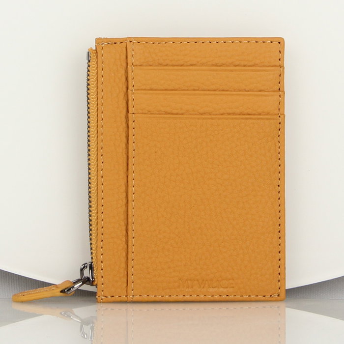 Zoozie Bags Billetera de Cuero Genuino Amarillo para Mujer con 8 Tarjeteros Hecha a Mano 8.5 x 11 cm Zoozie Bags Billetera de Cuero Genuino Amarillo para Mujer con 8 Tarjeteros Hecha a Mano 8.5 x 11 cm