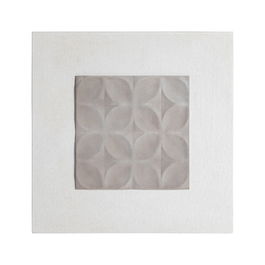 Cuadro Blanco-Gris Dm Decoración 80 X 4 X 80 cm