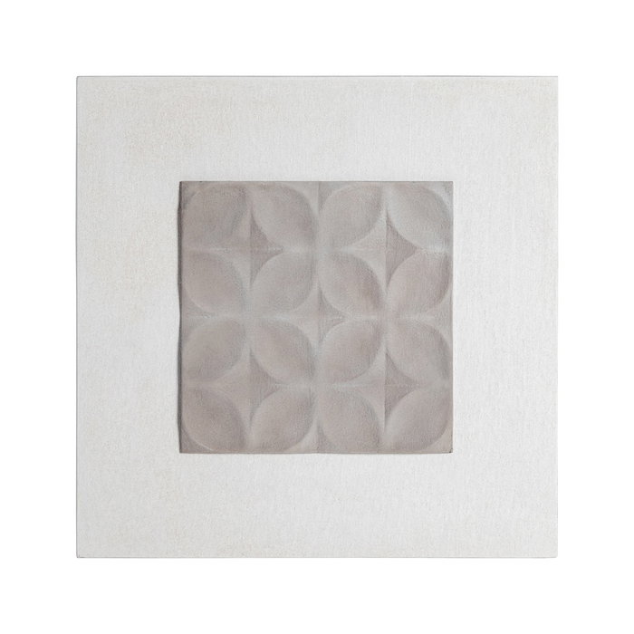 Cuadro Blanco-Gris Dm Decoración 80 X 4 X 80 cm Cuadro Blanco-Gris Dm Decoración 80 X 4 X 80 cm