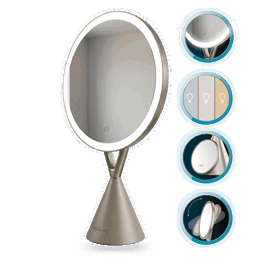 Cecotec FaceCare Mirror Espejo de Maquillaje con Luz LED y Aumento 10x