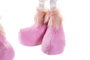 DKD Home Decor Figura de Reno Rosa y Blanco en Poliéster