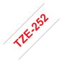 Brother TZe-252 Cinta rotuladora laminada 24 mm x 8 m, Rojo sobre blanco