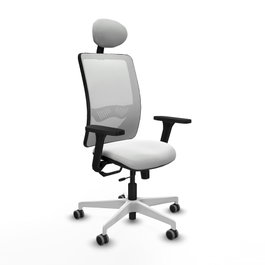 PIQUERAS Y CRESPO Silla de oficina Zulema con mecanismo Sincro/Traslack y Brazos 3D Blanco