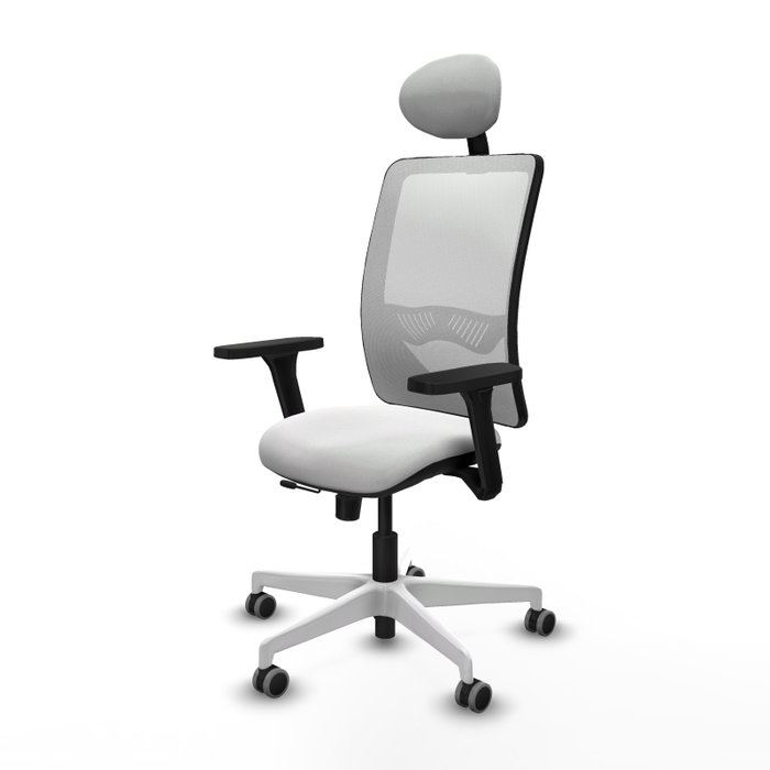 PIQUERAS Y CRESPO Silla de oficina Zulema con mecanismo Sincro/Traslack y Brazos 3D Blanco