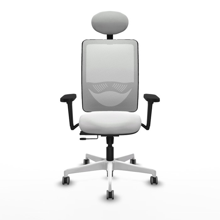 PIQUERAS Y CRESPO Silla de oficina Zulema con mecanismo Sincro/Traslack y Brazos 3D Blanco