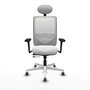 PIQUERAS Y CRESPO Silla de oficina Zulema con mecanismo Sincro/Traslack y Brazos 3D Blanco